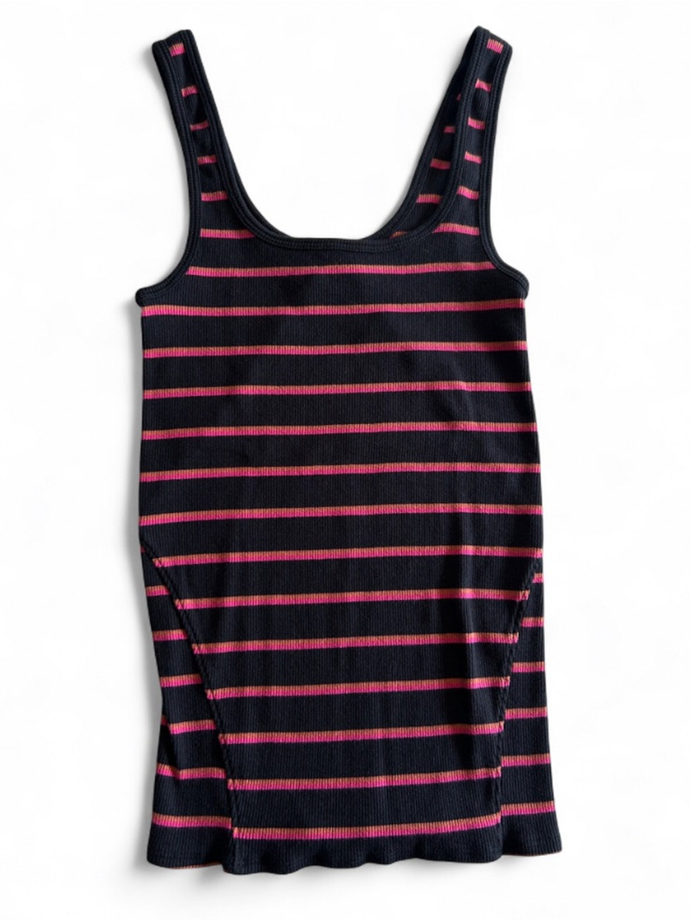 rag & bone Navy Tank with Pink & Orange Stripes